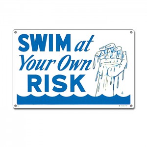 Poolmaster 40318 Sign - Swim At Own Risk