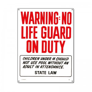 Poolmaster 40323 Warning No Lifeguard On Duty