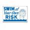 Poolmaster 40318 Sign - Swim At Own Risk